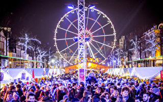 图为比利时布鲁塞尔圣诞市场全景。（布鲁塞尔旅游局提供）